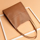 Simple Solid Color PU Leather Shoulder Bag
