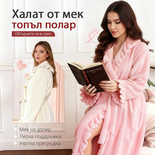 🧖 Мек и пухкав халат - Материал, приятен за кожата