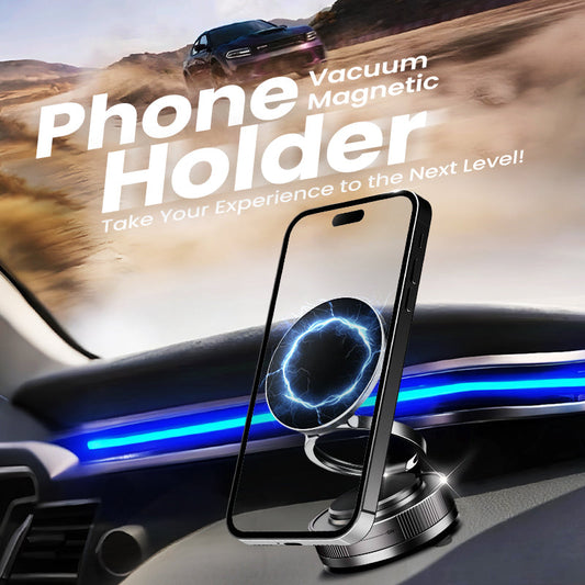 🚗 360° регулируем вакуумен магнитен държач за телефон