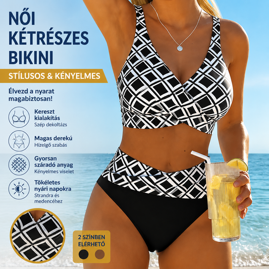 🩱 Dwuczęściowy damski bikini z wysokim stanem