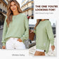 💥Winter Hot Sale 50% Off💥Long Sleeve Pullover Zipper Slit Casual Sweatshirt Dress