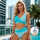 🔥 S-3XL 👙 Двучастен бански костюм с цветни блокове и райета 🌊🏖️