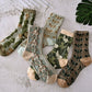 🧦【Időben korlátozott promóció】🧦5 pár női virágos pamutzokni