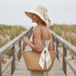 ⌛️ОГРАНИЧЕНО ВРЕМЕ 50% ОТСТЪПКА! 👒Лятна гореща разпродажба☀️Дамска сламена шапка с панделка и широка периферия за защита от слънце