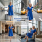 【S-3XL】👗Női V-nyakú rövid ujjú hosszú ruhák