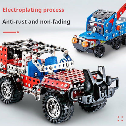 2026 Нова детска образователна играчка за сглобяване на метални блокове