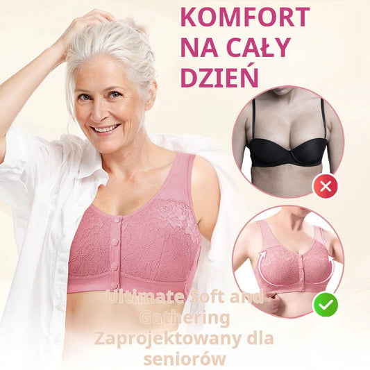 Kup 1, otrzymaj 1 gratis💞Lekki biustonosz bez fiszbin z zapięciem z przodu – wygoda i oddychalność na lato