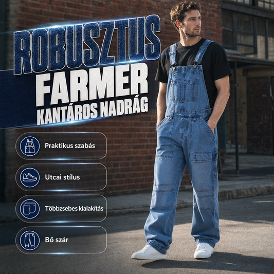 🔥Akciós - Férfi klasszikus szabású farmeroverall
