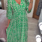 🔥50% OFF🔥Casual Print V-neck Long Dress