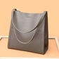 Simple Solid Color PU Leather Shoulder Bag