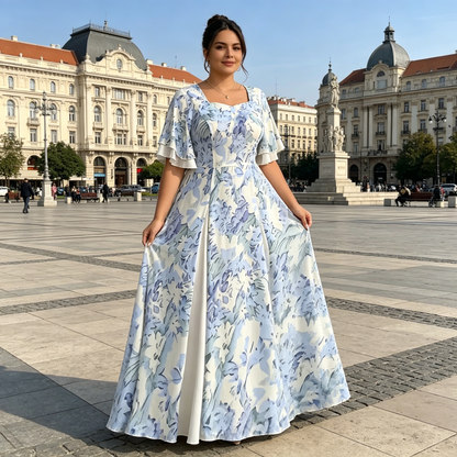 🌼👗Рокля с пеперудени ръкави и разкроена кройка, с ефирен вид✨