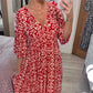 😍👗 Дамска бохо макси рокля с V-деколте и пояс – Лека принт, еластична талия, UK8–24 ✨