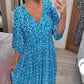 😍👗 Дамска бохо макси рокля с V-деколте и пояс – Лека принт, еластична талия, UK8–24 ✨