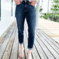 🔥 HOT SALE ！！！👖 Tummy Control Cuffed Slim Fit Jeans