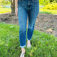 🔥 HOT SALE ！！！👖 Tummy Control Cuffed Slim Fit Jeans