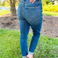 🔥 HOT SALE ！！！👖 Tummy Control Cuffed Slim Fit Jeans
