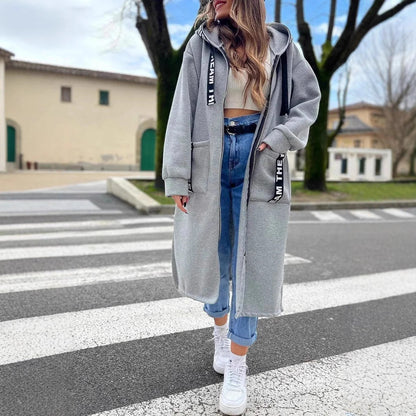 💖Damski obszerny sweter z kapturem, płaszcz🌬️☁️