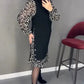 Модерна, уютна и топла зимна рокля с цветя