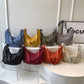 😍 Директни продажби за дизайнери 👜 Найлонова дамска чанта тип „хобо“ в плътен цвят