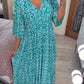 【S-5XL】👗Дълга рокля с V-образно деколте и щампа