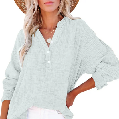 👚 50% ОТСТЪПКА! 🌷 Свободни блузи с дълъг ръкав и V-образно деколте за жени – Oversized кройка, мека материя & ежедневен вид 🍃