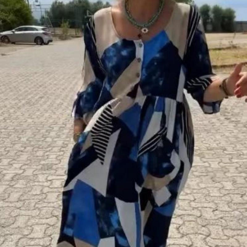 💃Дамска елегантна удобна пачуърк рокля