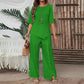 ✨Women's Irregular Hem Top & Wide Leg Pants Two - Piece Set
