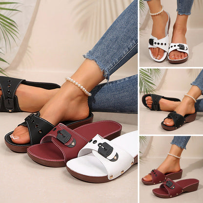 👡Женски нехлъзгащи се удобни обувки с клиновиден ток