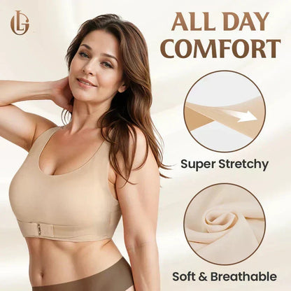 💖Front Closure Cross-Back Wireless Posture Bra
