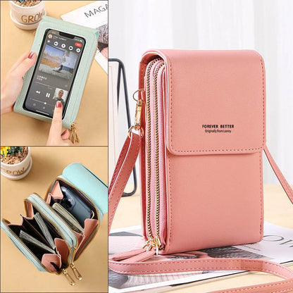 👜✨ Torba crossbody z okienkiem na ekran dotykowy — zabezpieczona przed kradzieżą, pojemna, dostępna w 8 kolorach 🌟