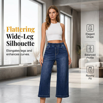 👖Женски дънки с широк крачол, до глезените, които се обличат през главата