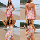 Twist-Front Skirted Integrated Swimsuit