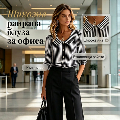 🔥Лятна риза с копчета и райета за пътуване