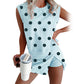 Women's Playful Polka Dot Top and Skort Set