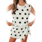Women's Playful Polka Dot Top and Skort Set