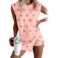 Women's Playful Polka Dot Top and Skort Set