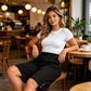 Women's Casual Comfortable Elastic Waist Capri Pants