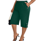 Women's Casual Comfortable Elastic Waist Capri Pants