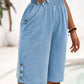 Women's Casual Comfortable Elastic Waist Capri Pants