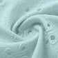 Women's Half Sleeve Eyelet Knit Ruffle Cardigan