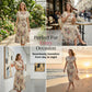 🌼👗Дамска рокля с флорален принт и плисирана средна дължина😍