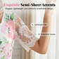 Women's Floral Print Lace Sleeve Dress