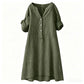 ❤️Дамска ежедневна туника с V-образно деколте и копчета👗
