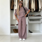 👗 49% ZNIŻKI TERAZ! 🏆 Komplet damski – top i spodnie z szerokimi nogawkami – zwiewny, uniwersalny i idealny na lato, plażę lub casualową elegancję – styl bez wysiłku 🌸