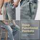 👖✨Мъжки дънки с широки крачоли и шнур за стягане за всеки сезон💥