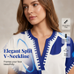 🎨 Дамска модна блуза с V-образно деколте и принт 👕