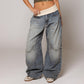 😍✨Дамски ретро дънки с ниска талия и широки крачоли👖