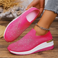 👟Дамски обувки с кристали и пеперуди, тип "slip-on" - Блестете с всяка стъпка ✨