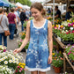 ❤️🌼Дамска рокля с имитация на двупарче деним принт👗👖