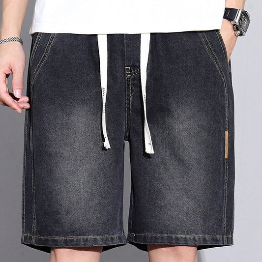 Męskie Vintage Dżinsowe Szorty Casual